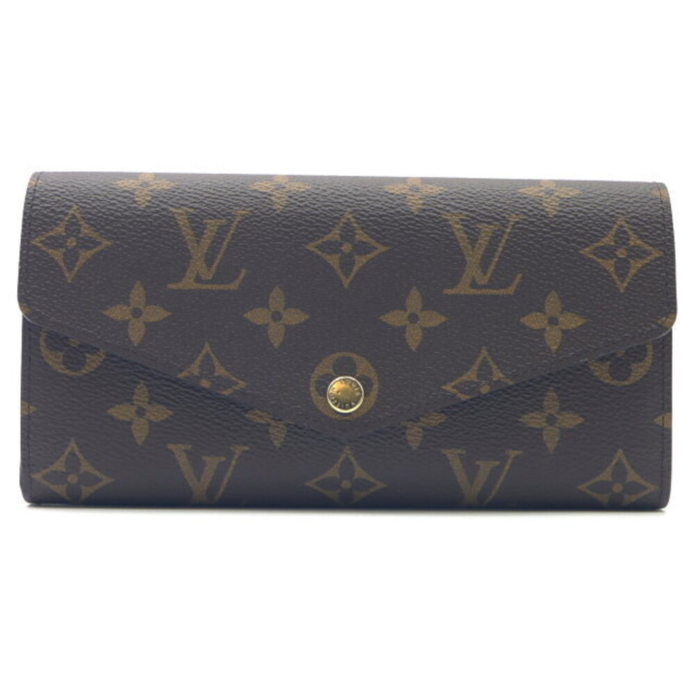 Louis Vuitton Sarah Portefeuille Wallet Bifold Long Brown Fuchsia Pink